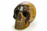 Polished Tiger's Eye Skull - South Africa #320181-1